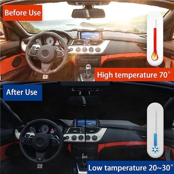 Car Windshield Sunshade Umbrella Foldable Car Sun Visor Front Window Sun Shade - Picture 4 of 7